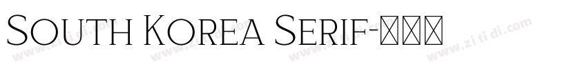 South Korea Serif字体转换